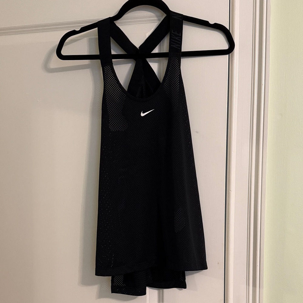Nike Black Racerback Mesh Top